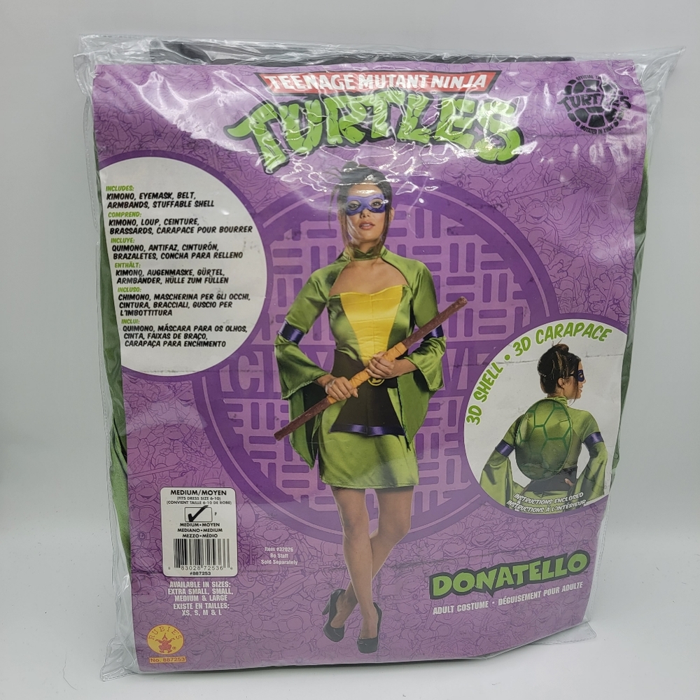 Teenage Mutant Ninja Turtles Halloween Costume Women's Size Medium 6-10 Donatell